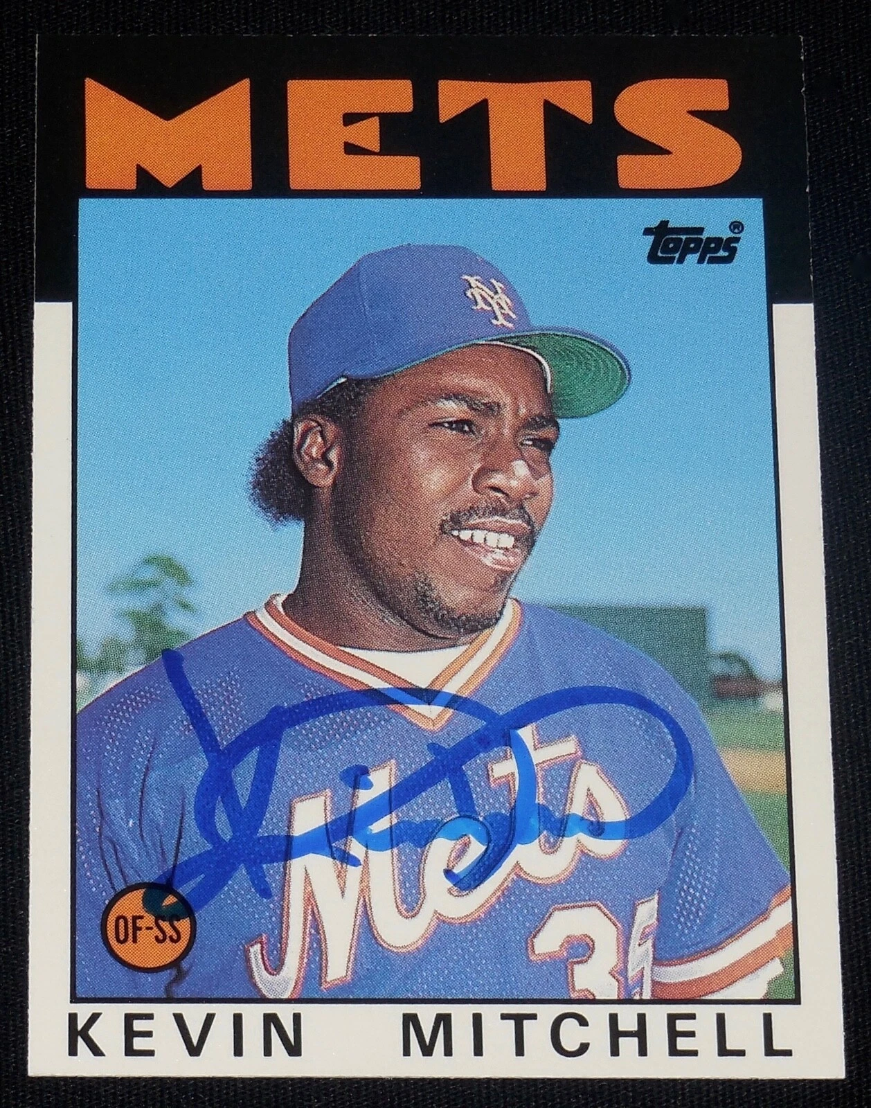 KEVIN MITCHELL AUTOGRAPHED 1986 TOPPS TRADED #74T ROOKIE CARD (METS) W/ COA!
