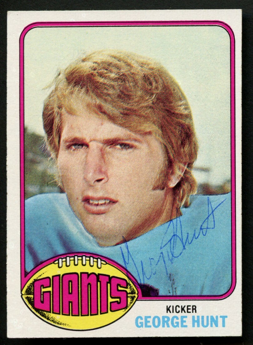 George Hunt #487 signed autograph auto 1976 Topps Football Trading Card