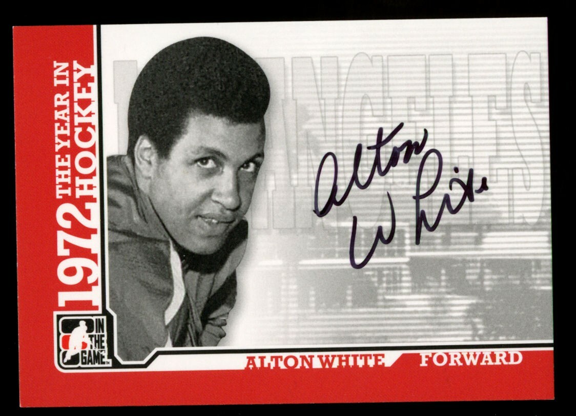 Alton White #A-AW signed autograph 2009 In The Game 1972 Year in Hockey Card ~