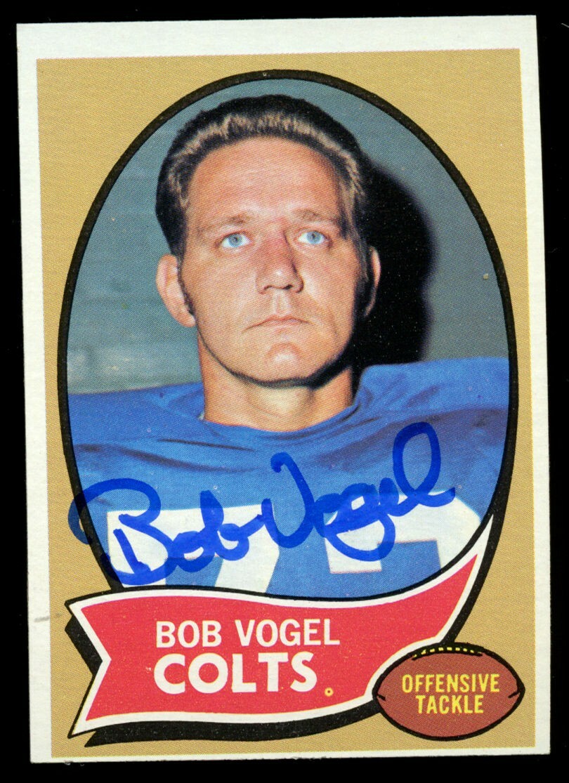 Bob Vogel #15 signed autograph auto 1970 Topps Football Trading Card