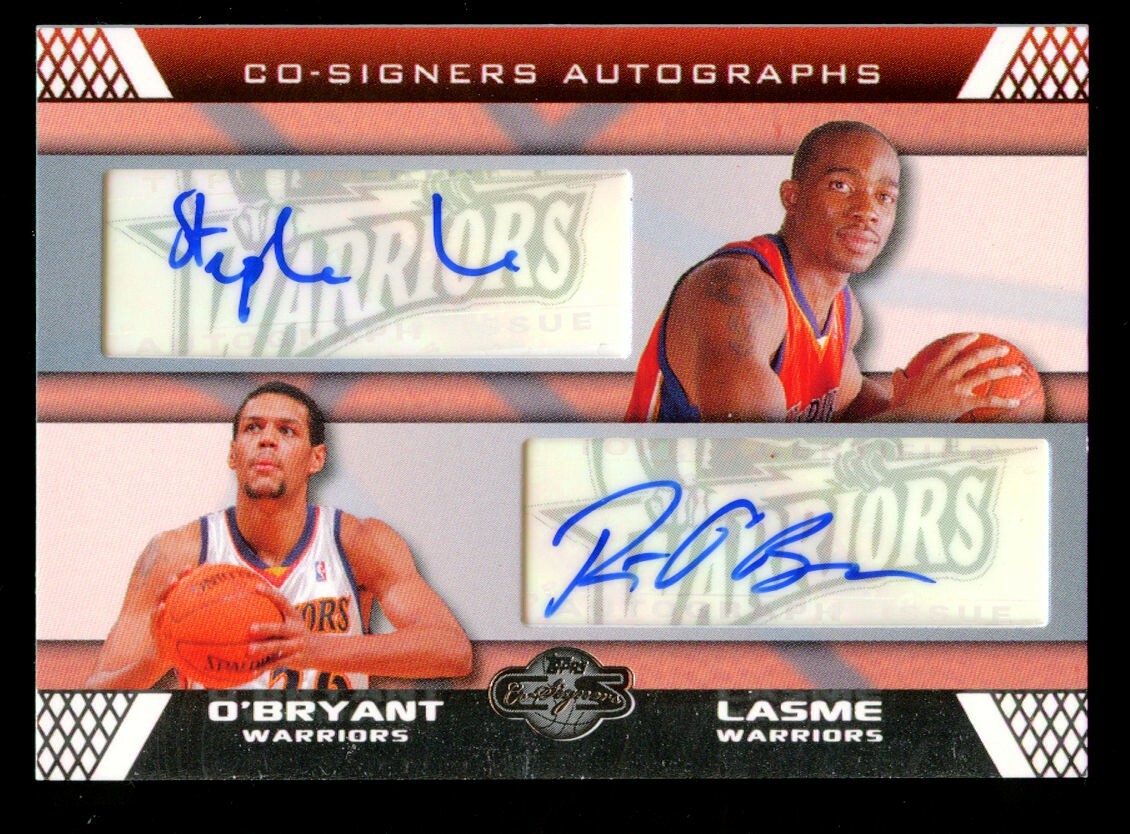 Patrick O'Bryant & Stephane Lasme #CS-28 auto 2007 Topps Full Court Co-Signer