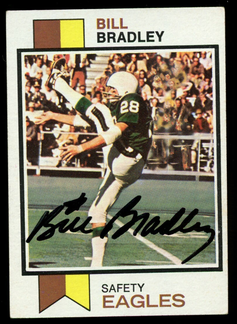 Bill Bradley #170 signed autograph auto 1973 Topps Football Trading Card
