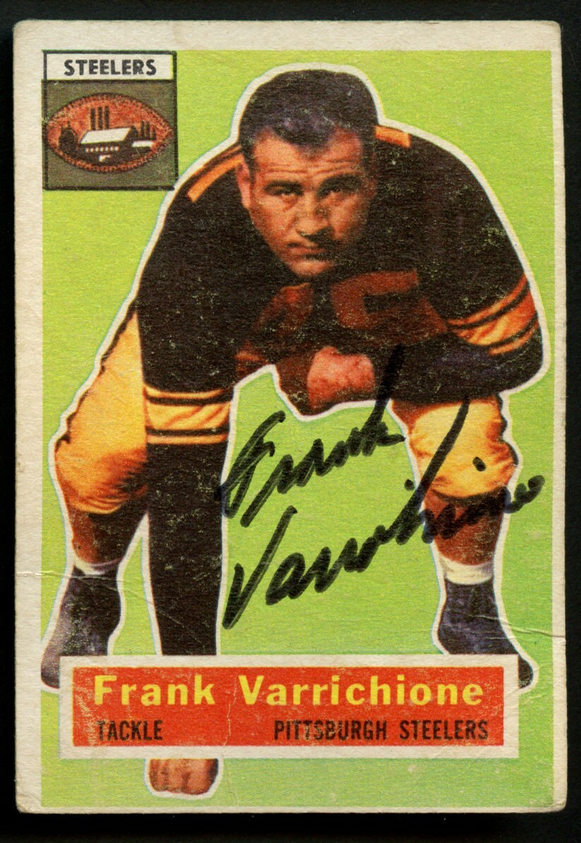 Frank Varrichione #3 signed autograph auto 1956 Topps Football Trading Card