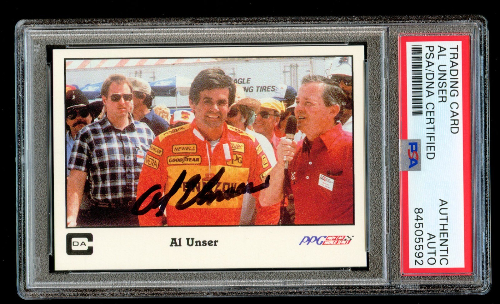 Al Unser #9 signed autograph auto 1987 A&S Indy Racing Card PSA Slabbed