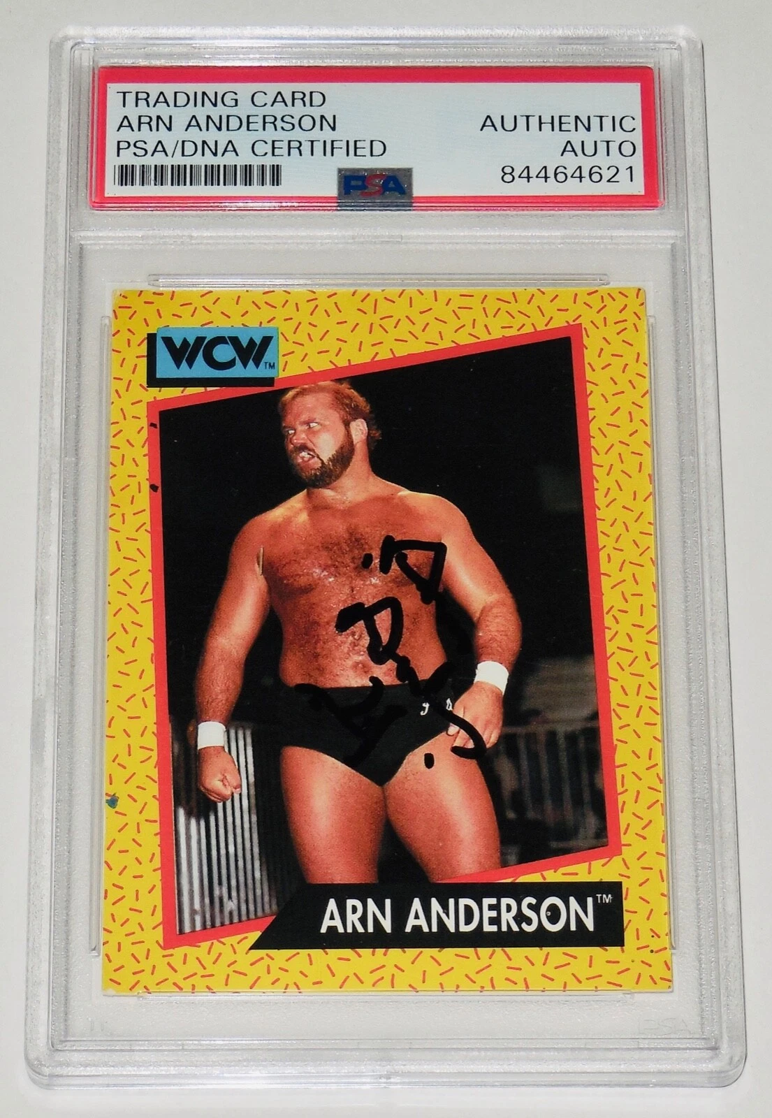 ARN ANDERSON AUTOGRAPHED 1991 IMPEL #50 TRADING CARD (PSA DNA) - WWE / WCW!