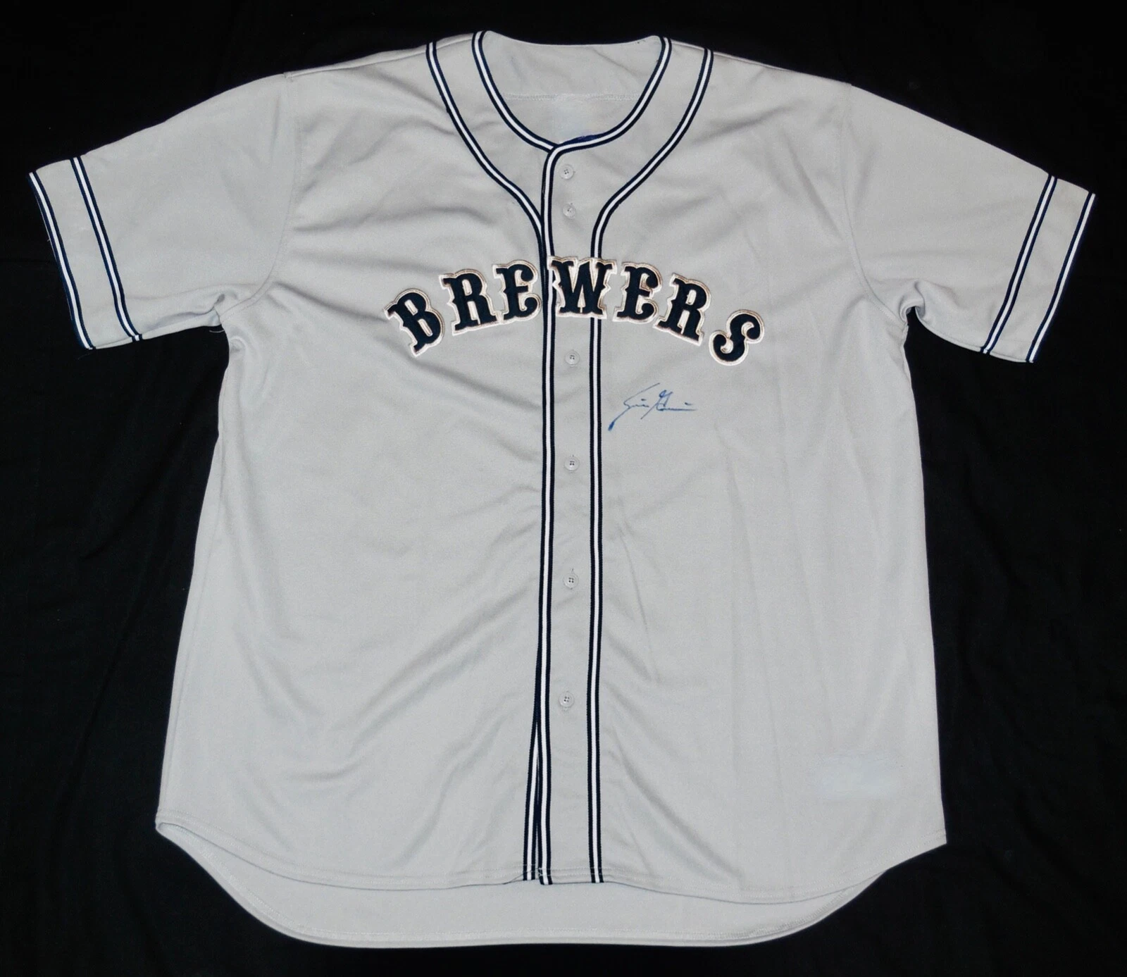 SCOOTER GENNETT AUTOGRAPHED CUSTOM JERSEY (MILWAUKEE BREWERS) - 2018 ALL-STAR!