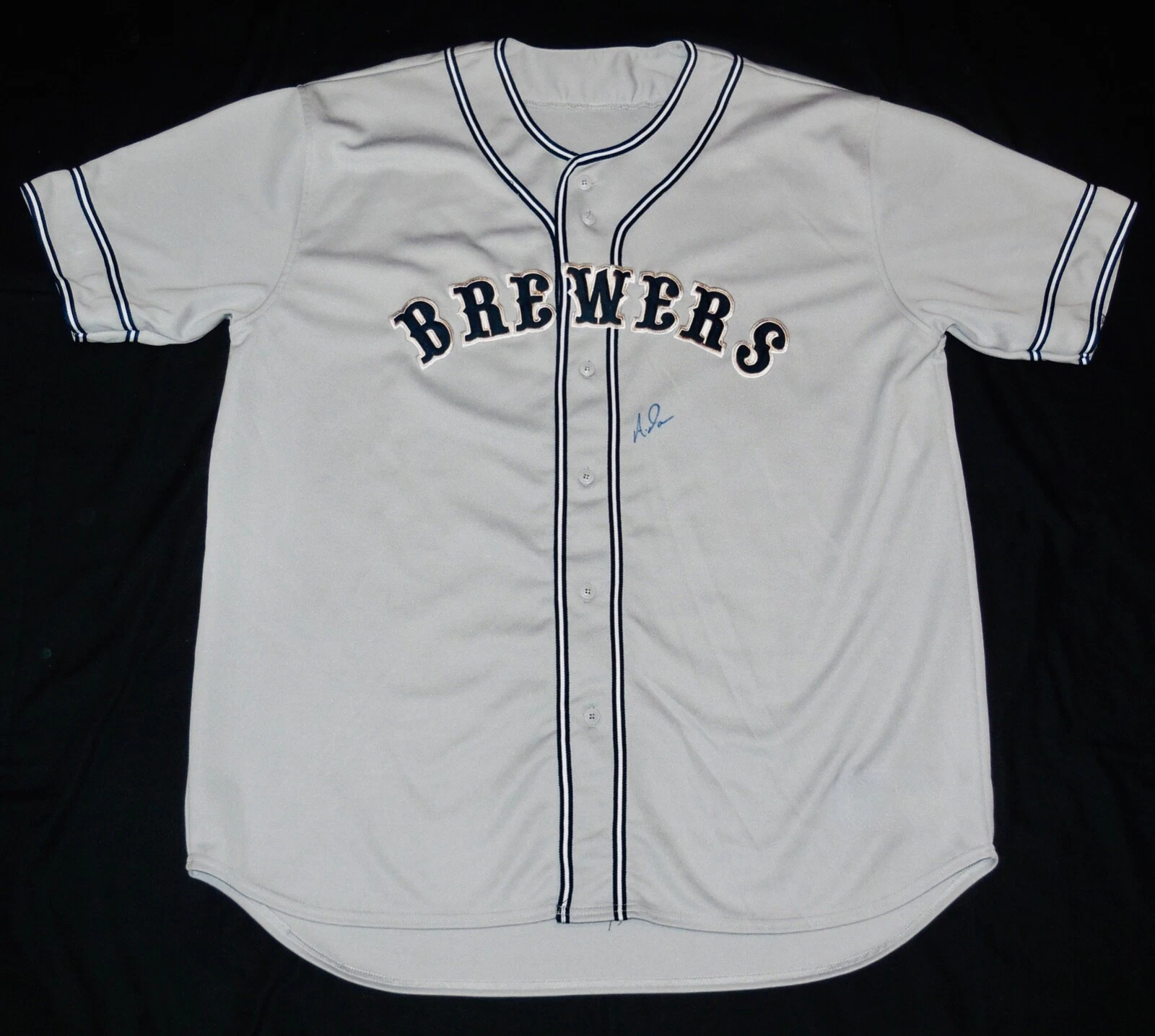 ARAMIS RAMIREZ AUTOGRAPHED CUSTOM JERSEY (MILWAUKEE BREWERS) - 3X ALL-STAR!