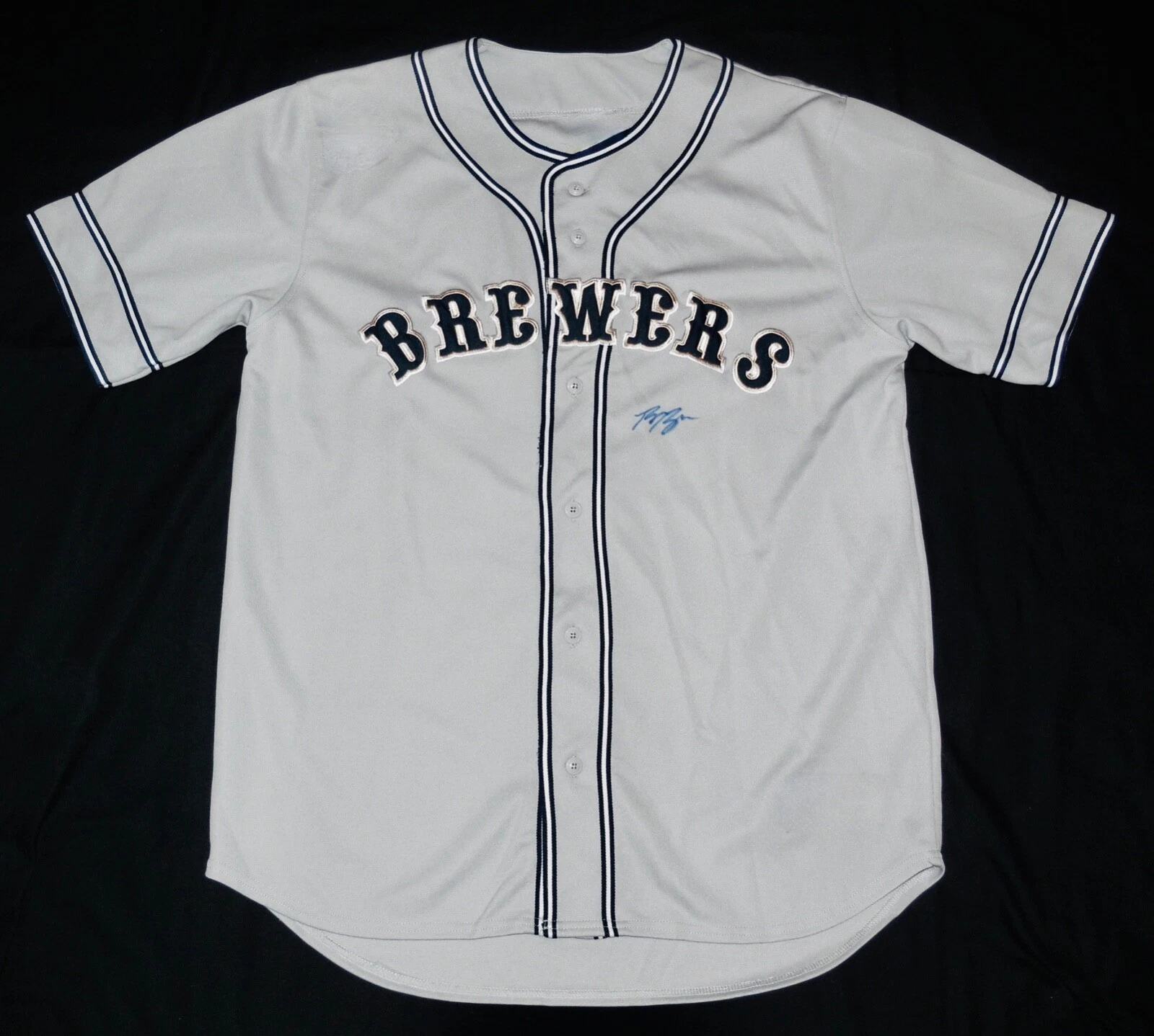 RYAN BRAUN AUTOGRAPHED CUSTOM JERSEY (MILWAUKEE BREWERS) - 2011 NL MVP!