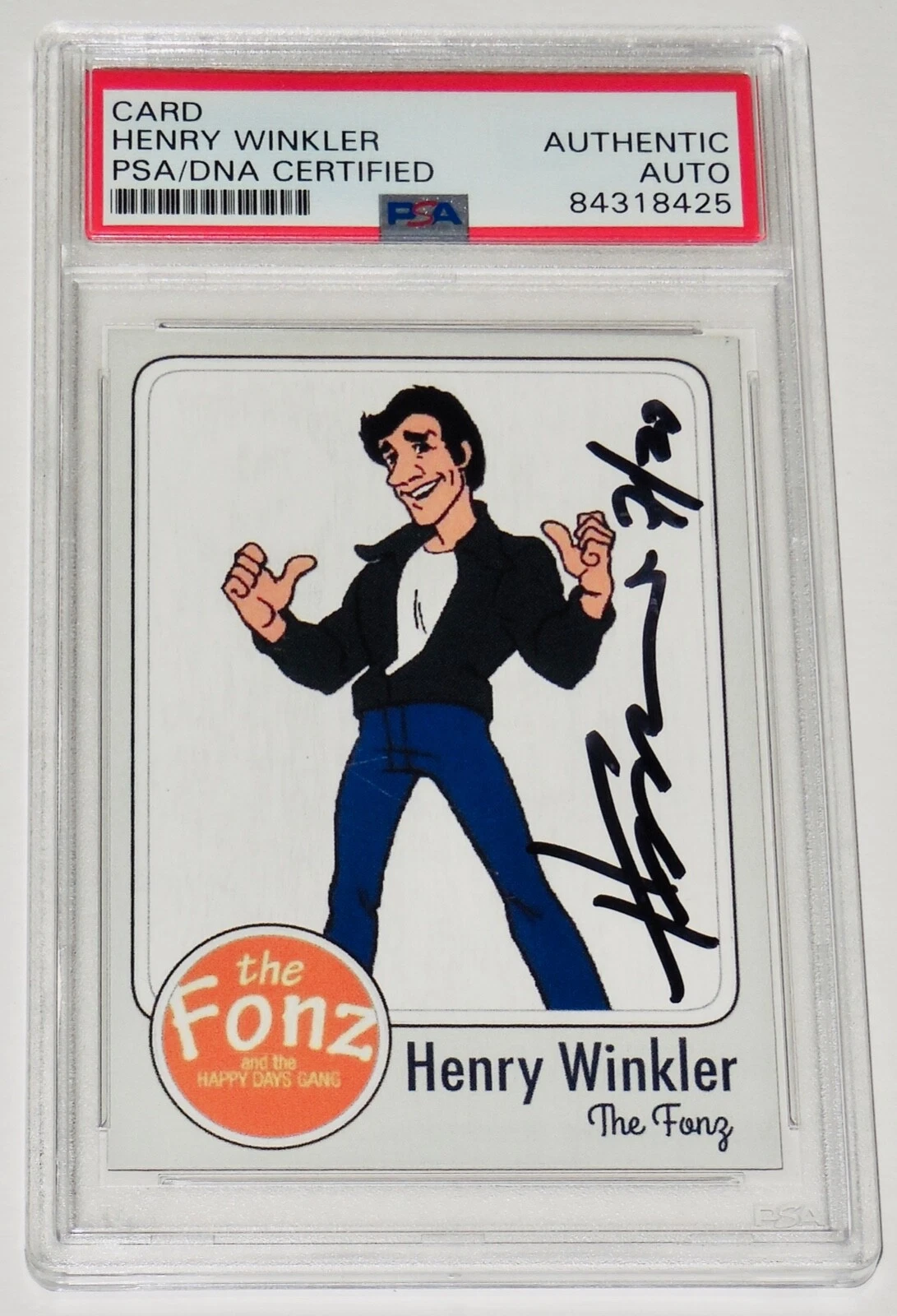 HENRY WINKLER AUTOGRAPHED TRADING CARD (PSA DNA) - HAPPY DAYS 