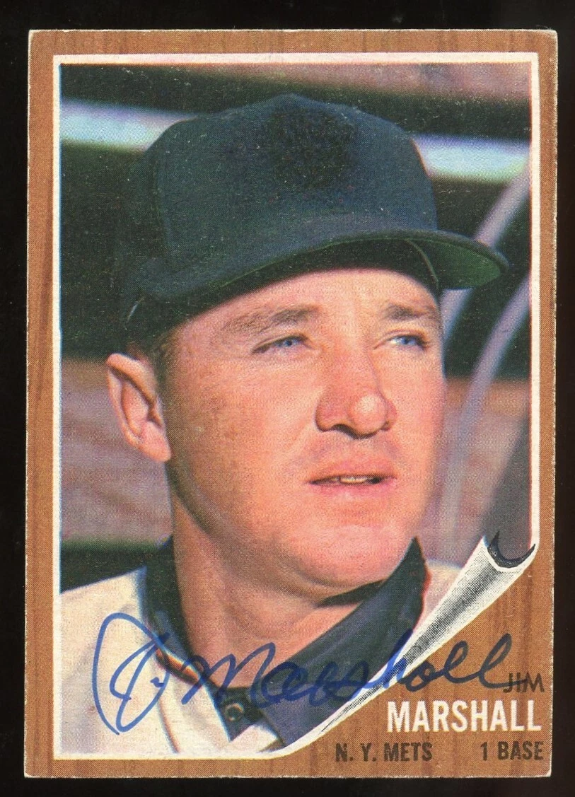Jim Marshall #337 signed autograph auto 1962 Topps Baseball Trading Card