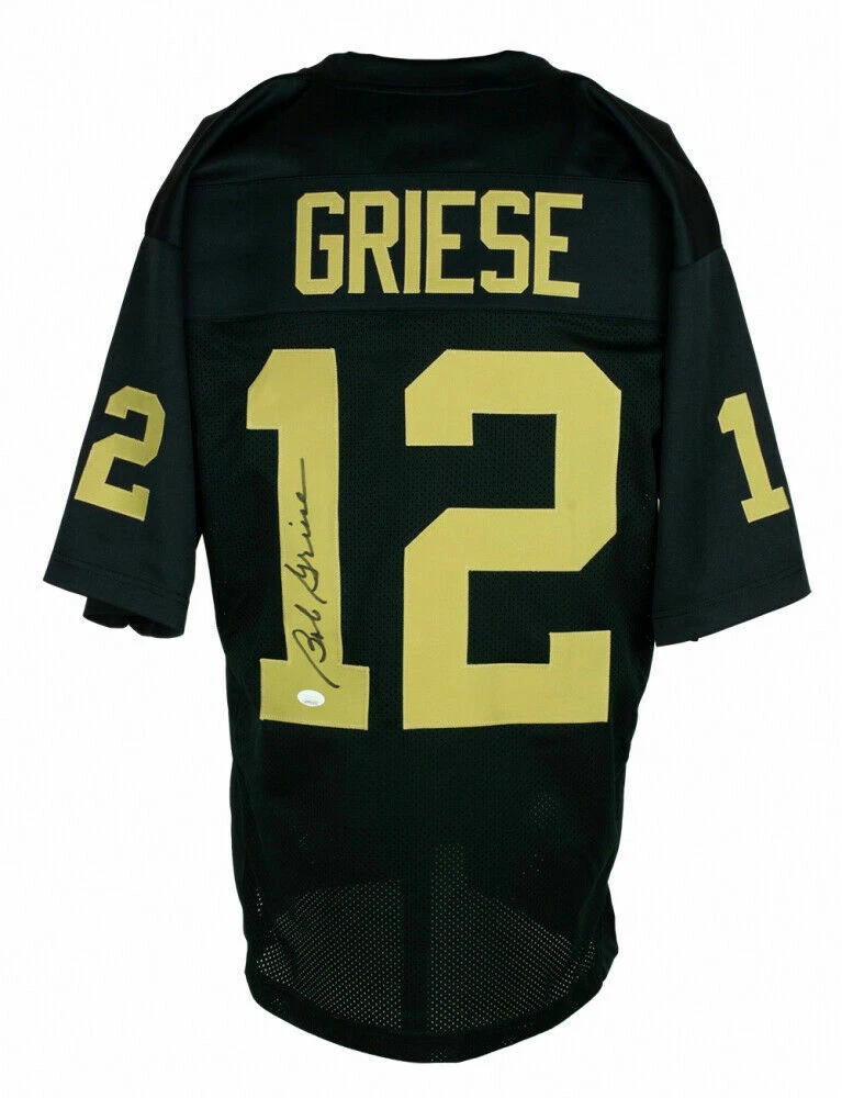 BOB GRIESE AUTOGRAPHED CUSTOM JERSEY (PURDUE BOILERMAKERS) - JSA COA!