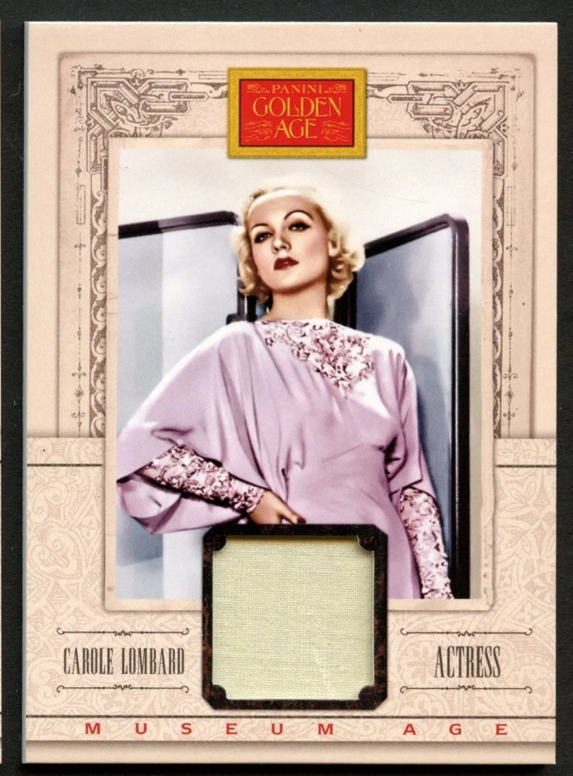Carole Lombard #15 Authentic Panini 2013 Golden Age Museum Memorabilia Relic