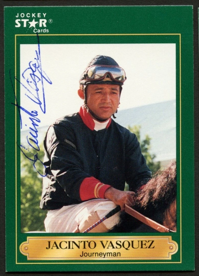 Jacinto Vasquez #201 signed autograph auto 1991 Horse Jockey Star Trading Card