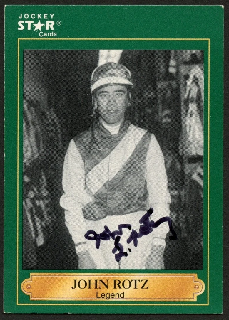 John Rotz #20 signed autograph auto 1991 Horse Jockey Star Trading Card