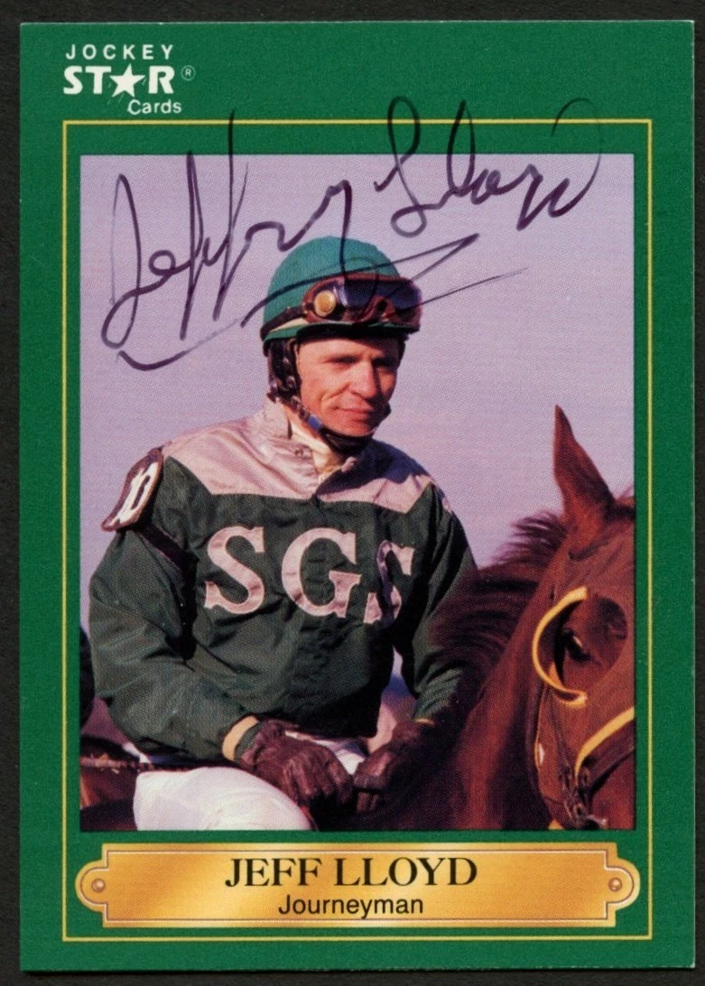 Jeff Lloyd #124 signed autograph auto 1991 Horse Jockey Star Trading Card
