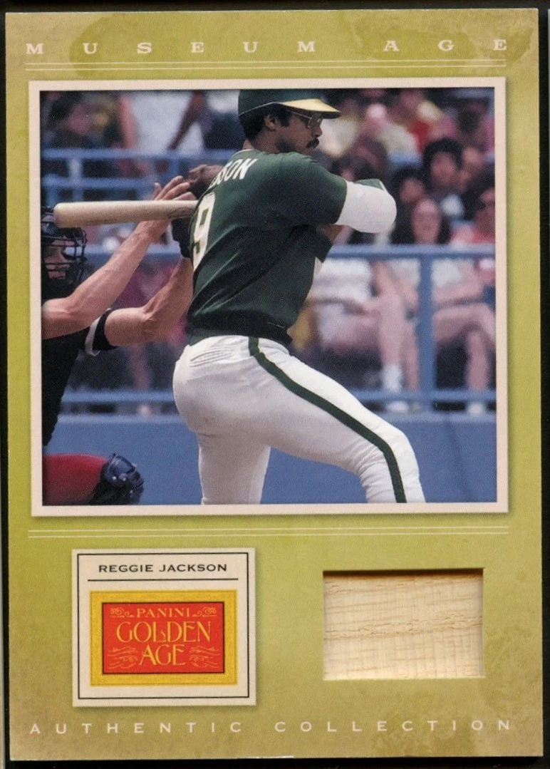 Reggie Jackson #23 Authentic Panini 2012 Museum Age Bet Wood Trading Card