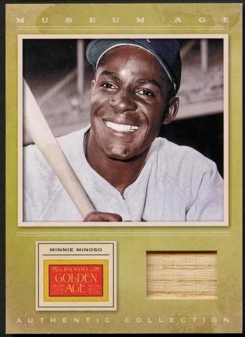 Minnie Minoso #14 Authentic Panini 2012 Museum Age Bat Wood Trading Card