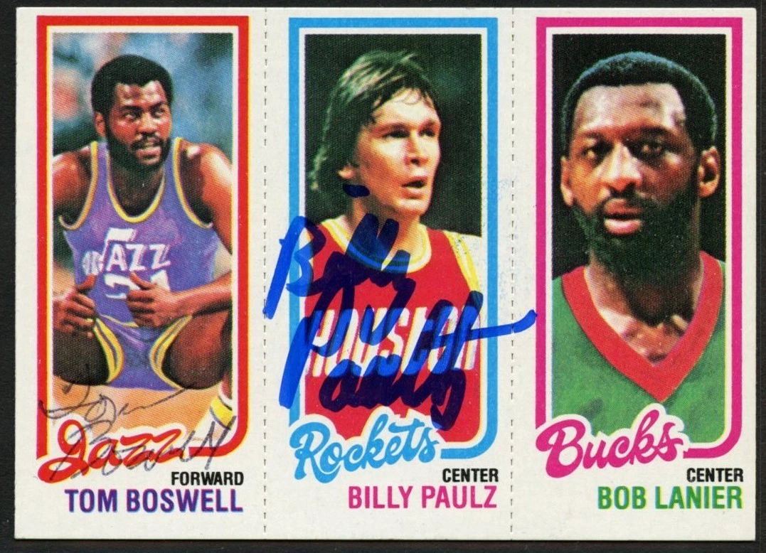 Tom Boswell & Billy Paulz signed autograph 1980-81 Topps Basketball Trading Card