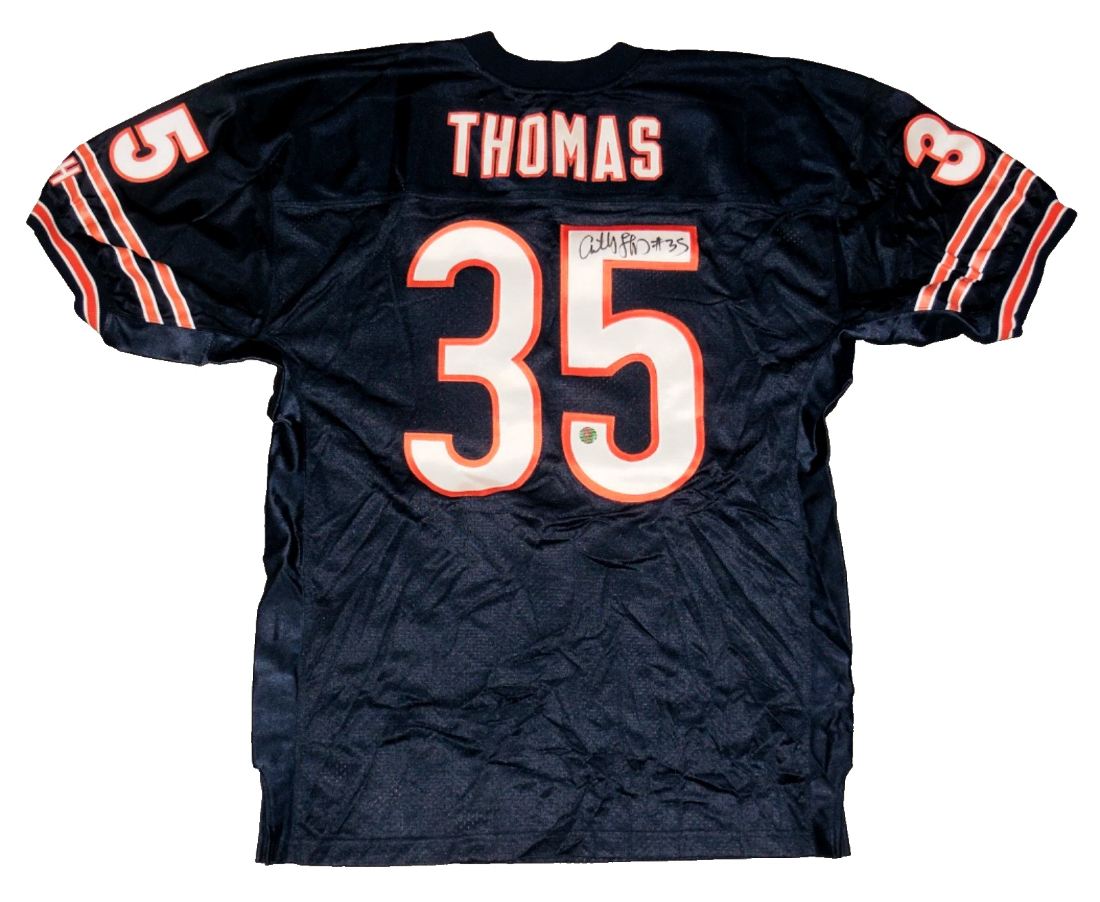 ANTHONY THOMAS AUTOGRAPHED CUSTOM JERSEY (CHICAGO BEARS) - SCHWARTZ COA!