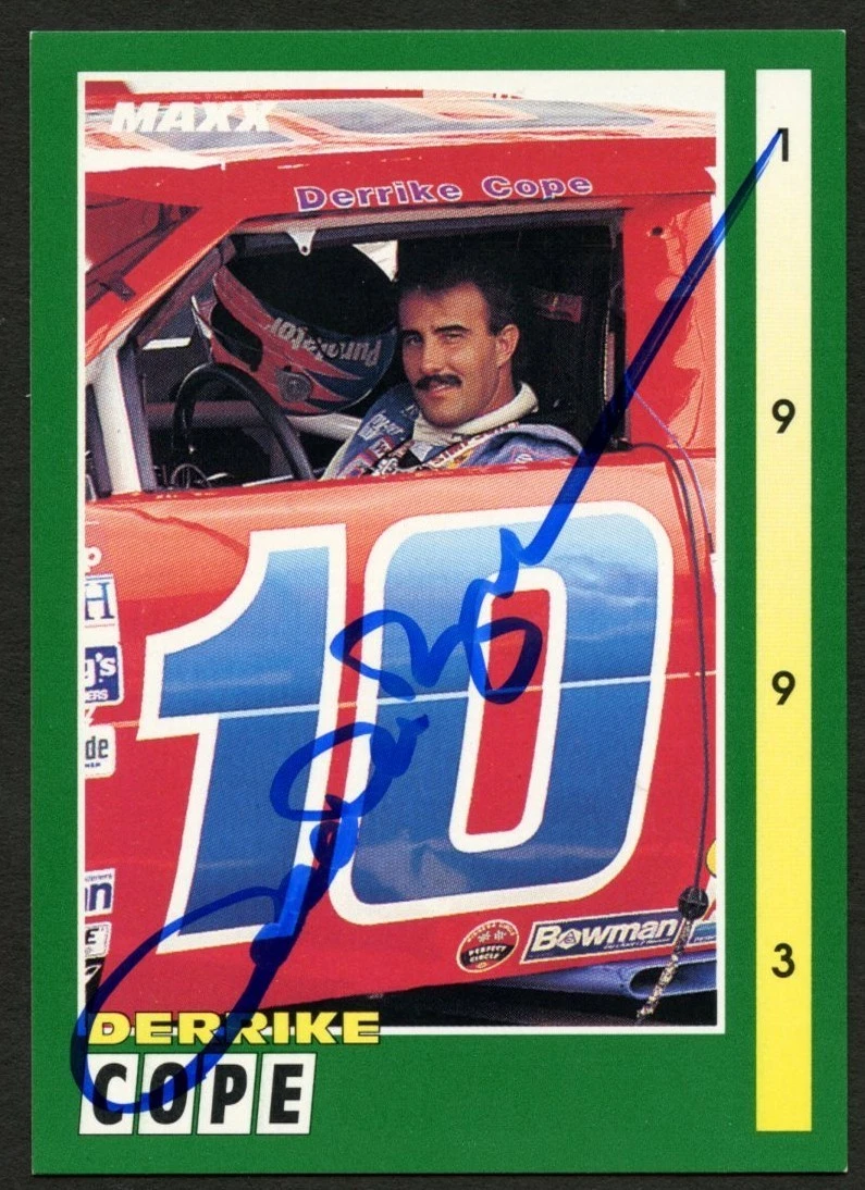 Derrike Cope #10 signed autograph auto 1993 MAXX Nascar Trading Card