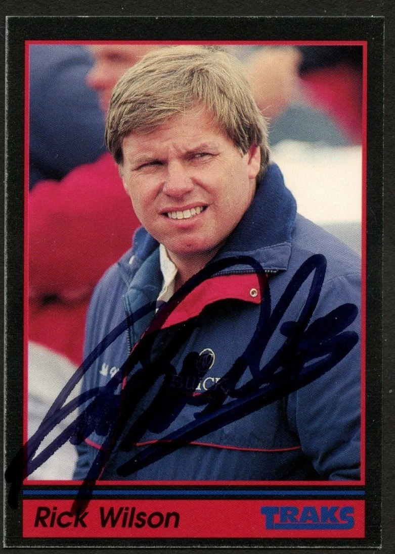 Rick Wilson #8 signed autograph auto 1991 Traks NASCAR Racing Trading Card