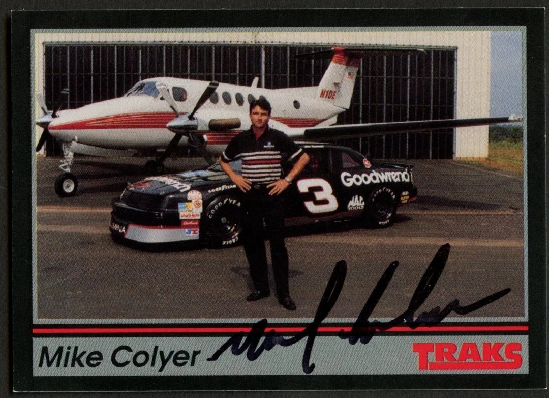 Mike Colyer #27 signed autograph auto 1991 Traks NASCAR Racing Trading Card