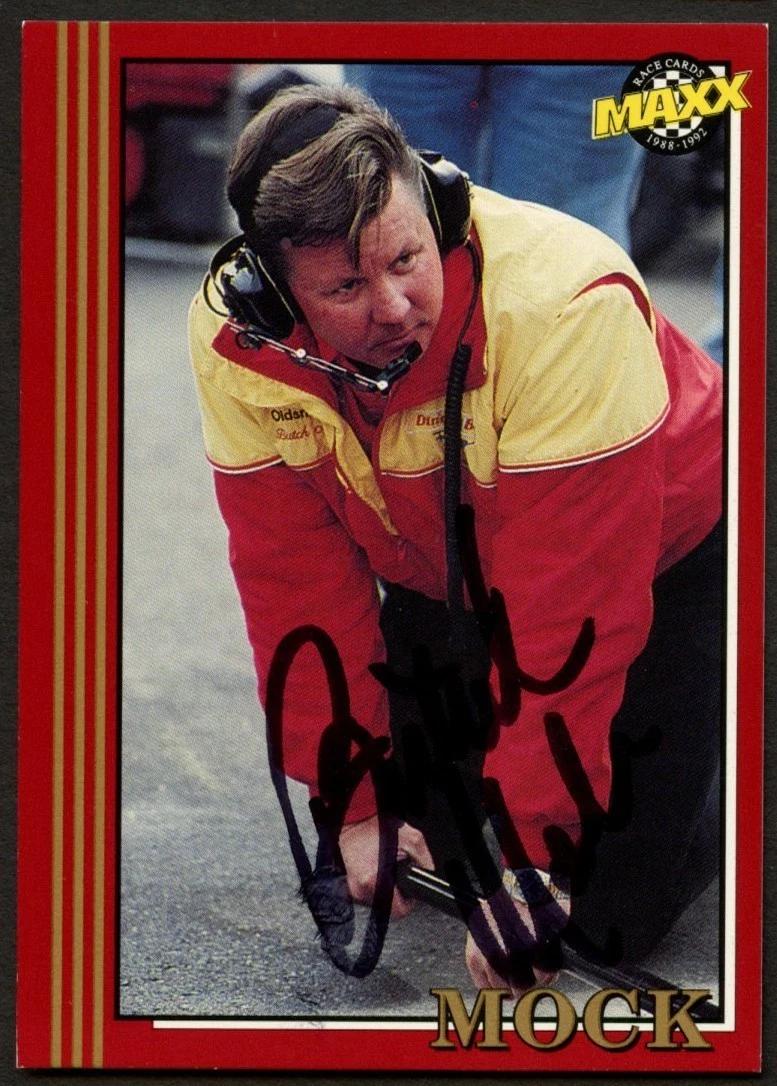 Butch Mock #121 signed autograph auto 1992 Maxx NASCAR Racing Trading Card