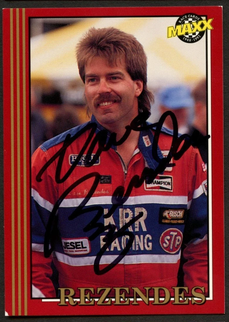 Dave Rezendes #38 signed autograph auto 1992 Maxx NASCAR Racing Trading Card