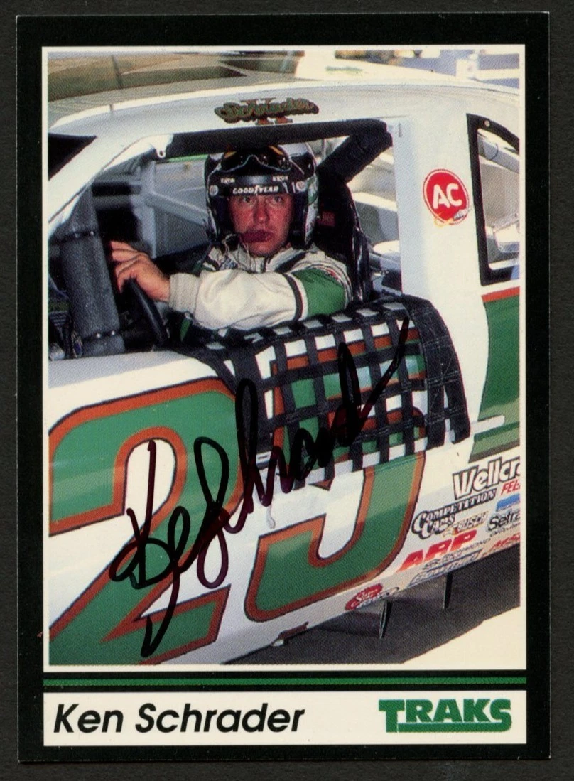 Ken Schrader #25 signed autograph auto 1991 Traks NASCAR Racing Trading Card