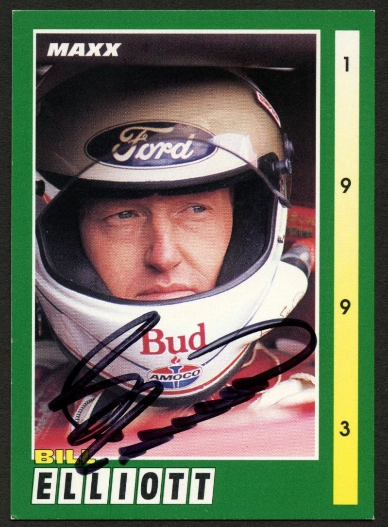 Bill Elliott #11 signed autograph auto 1993 MAXX Nascar Trading Card