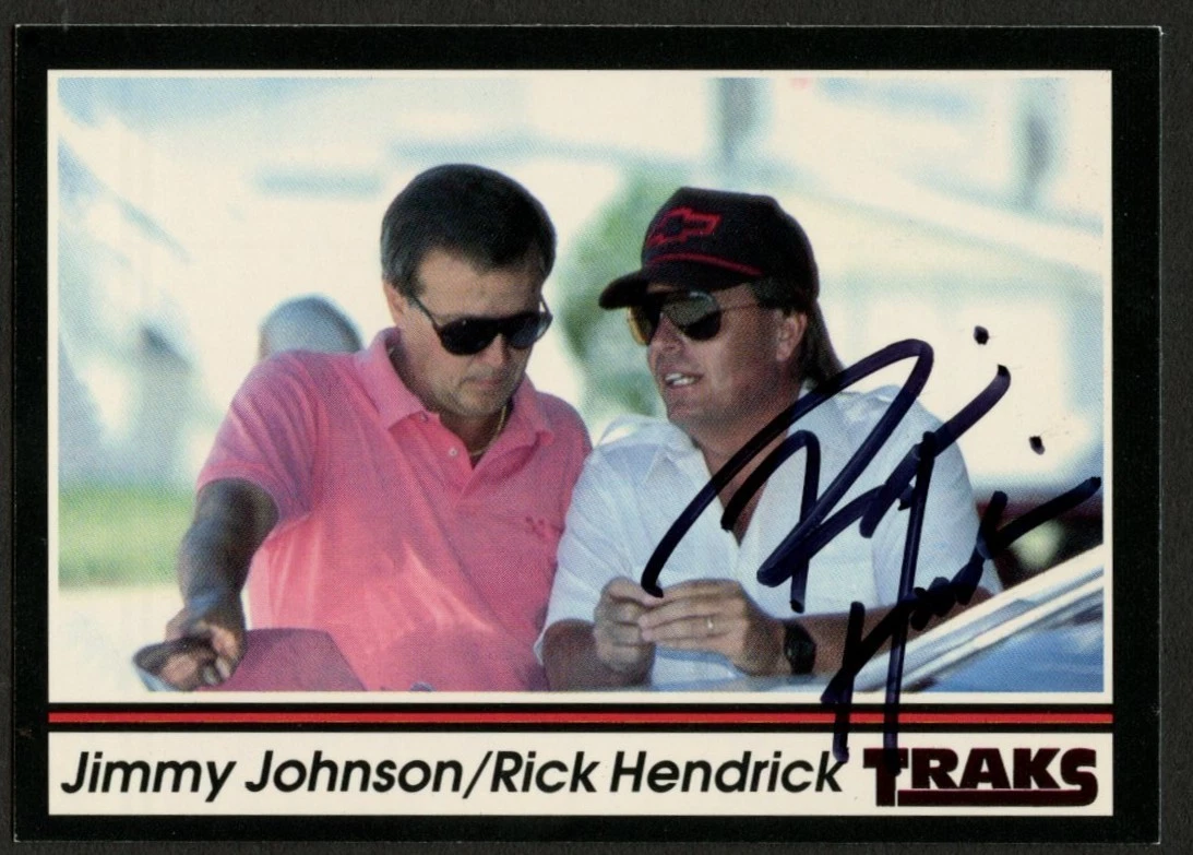 Rick Hendrick #67 signed autograph auto 1991 Traks NASCAR Racing Trading Card