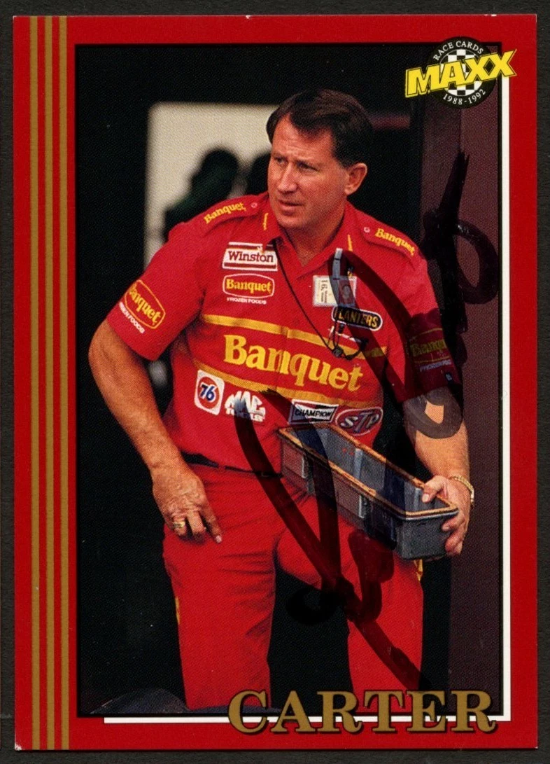 Travis Carter #129 signed autograph auto 1992 Maxx NASCAR Racing Trading Card