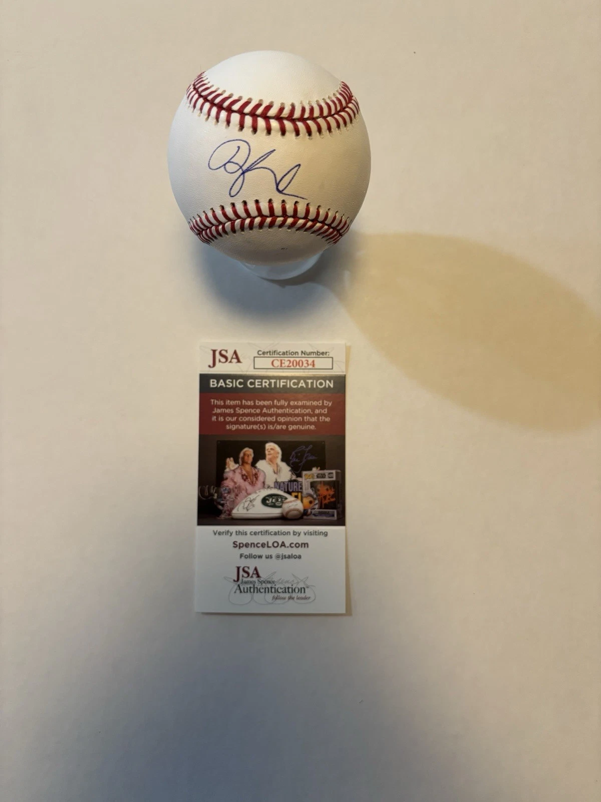 Dylan Crews Signed Official Major League Baseball Washington Nationals JSA Coa