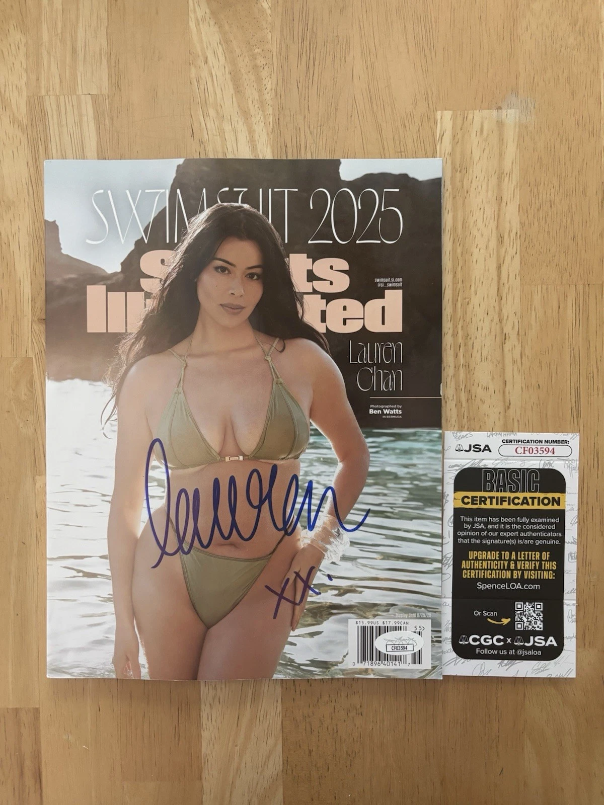Lauren Chan Signed Sports Illustrated Full Magazine SI Swimsuit 2025 Sexy JSA