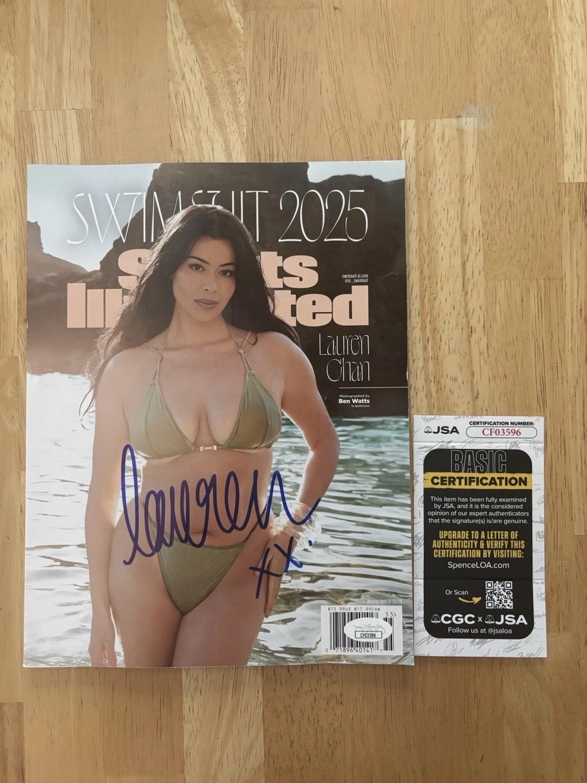 Lauren Chan Signed Sports Illustrated Full Magazine SI Swimsuit 2025 Sexy JSA
