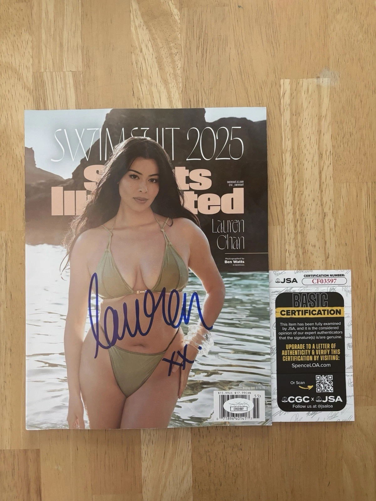 Lauren Chan Signed Sports Illustrated Full Magazine SI Swimsuit 2025 Sexy JSA
