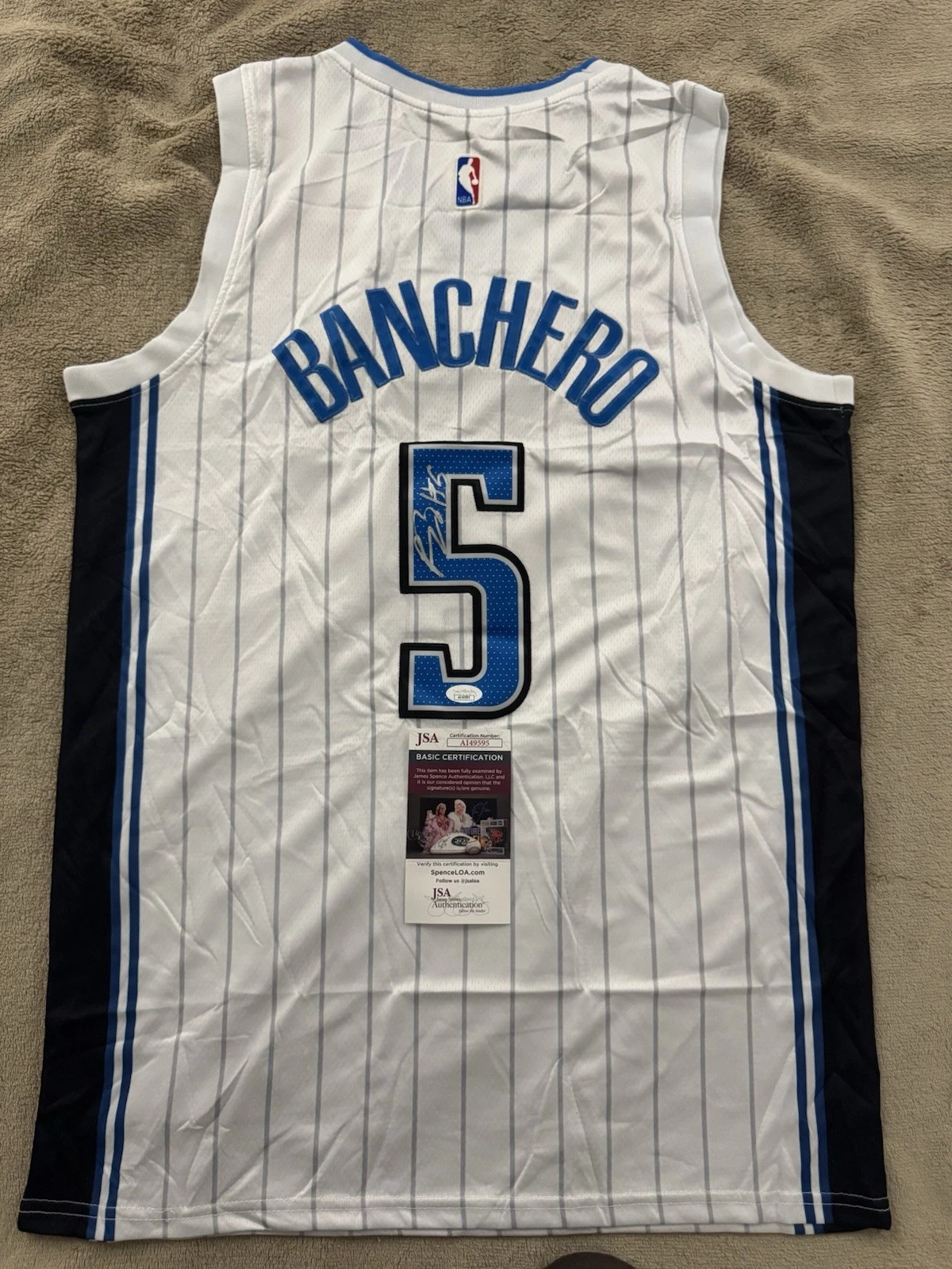 Paolo Banchero Orlando Magic Signed Jersey 2022 #1 Pick JSA COA