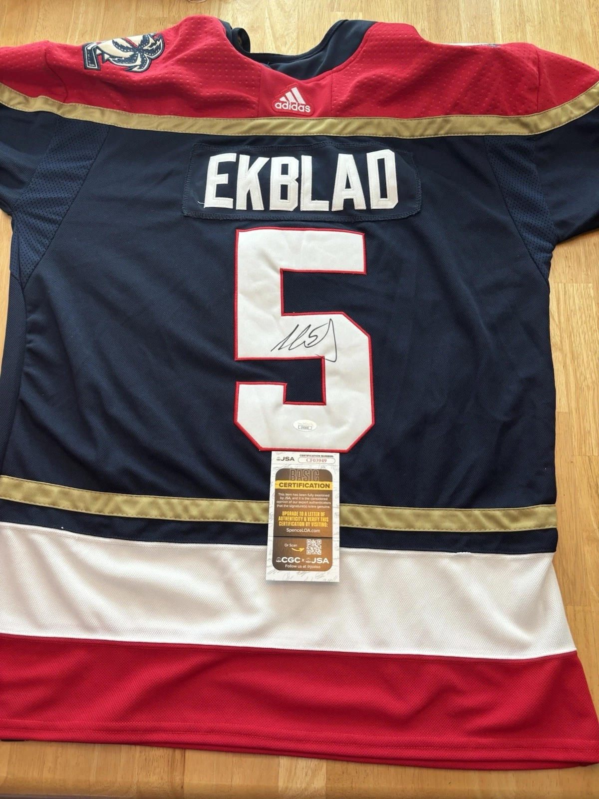Aaron Ekblad Florida Panthers Autographed Signed  Jersey JSA Coa
