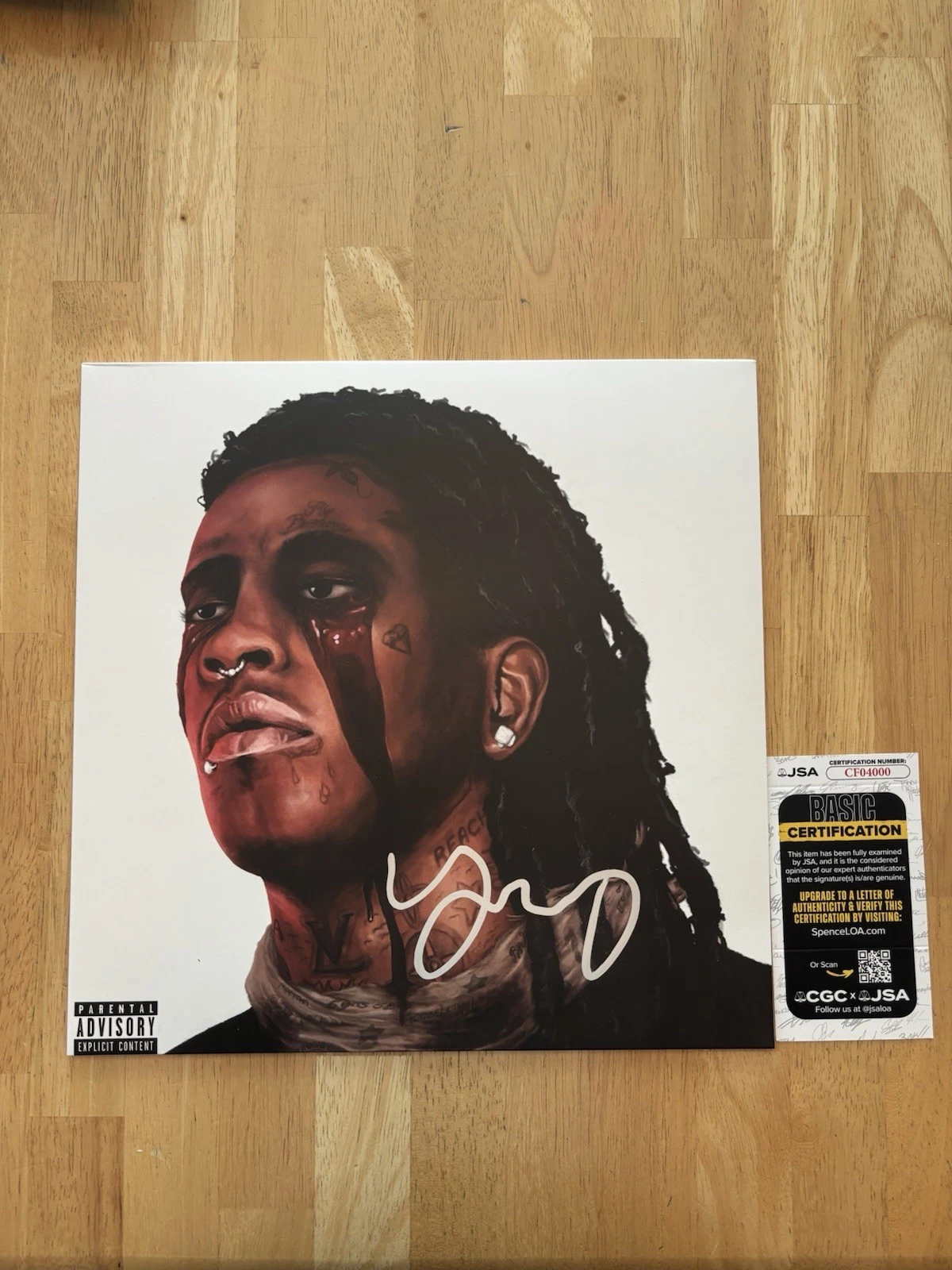 YOUNG THUG THUGGER RAPPER AUTOGRAPHED SLIME SEASON 3 VINYL  JSA COA