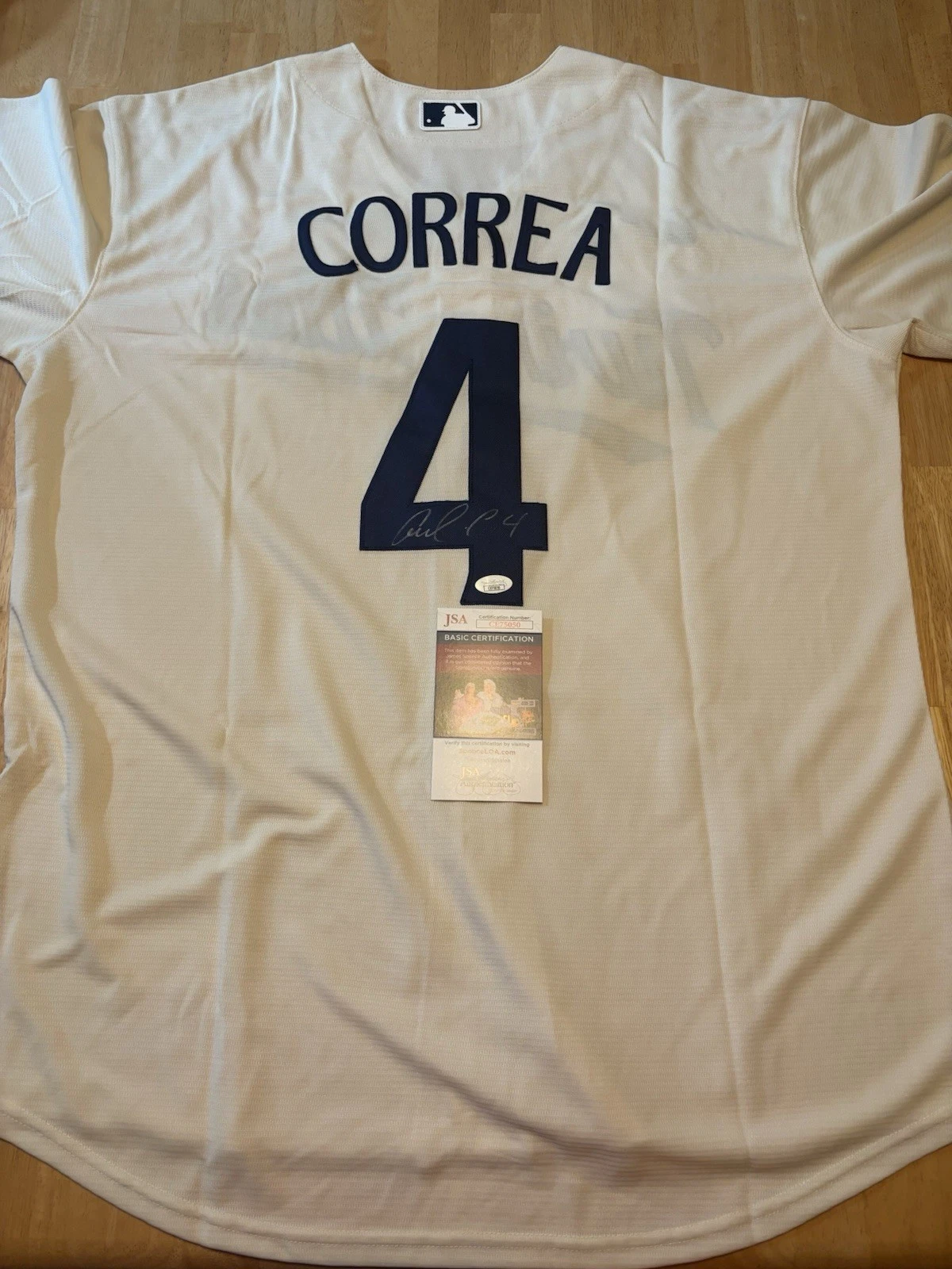 Carlos Correa Signed  Autographed Minnesota Twins Jersey Jsa Coa