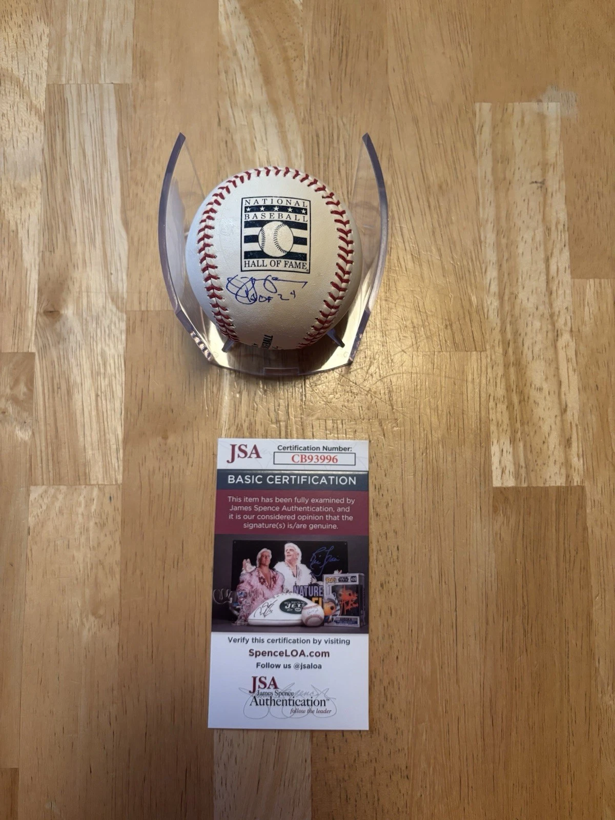 Jim Leyland Signed Hall of Fame MLB Baseball JSA COA. Hof 24 Inscription