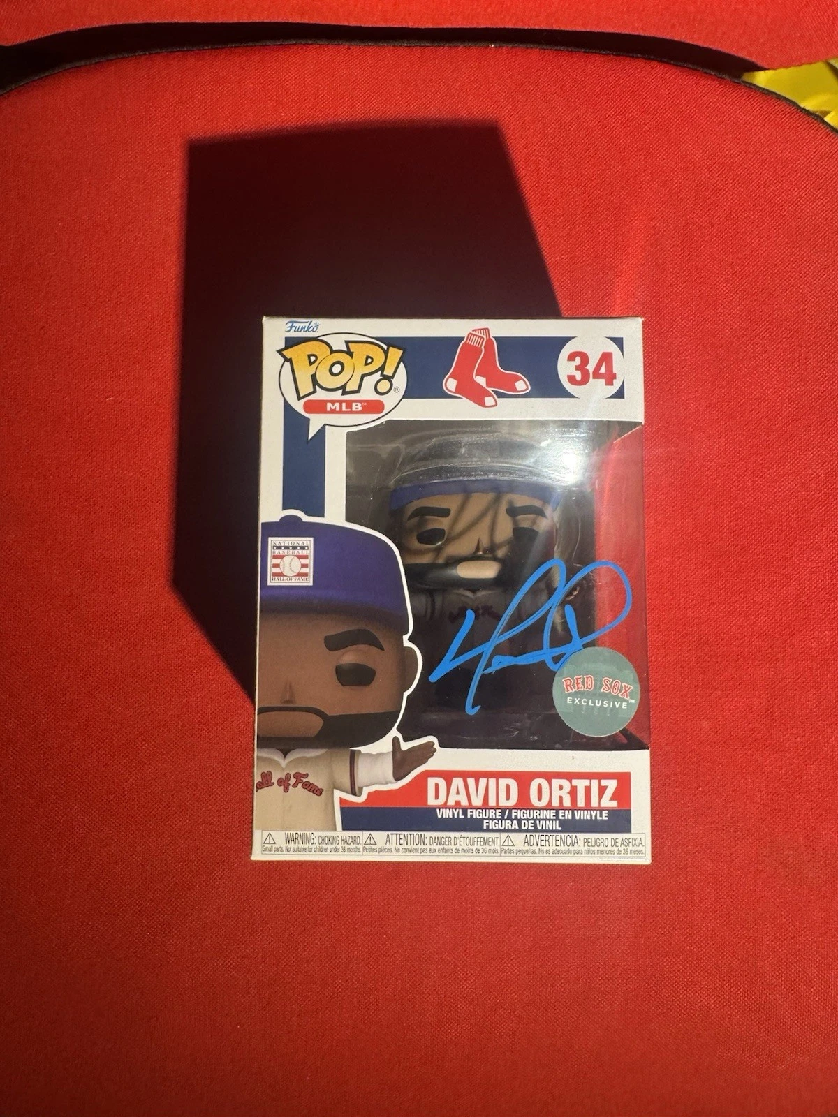 David Ortiz Boston Red Sox Signed Funko Pop HOF LEGEND JSA COA