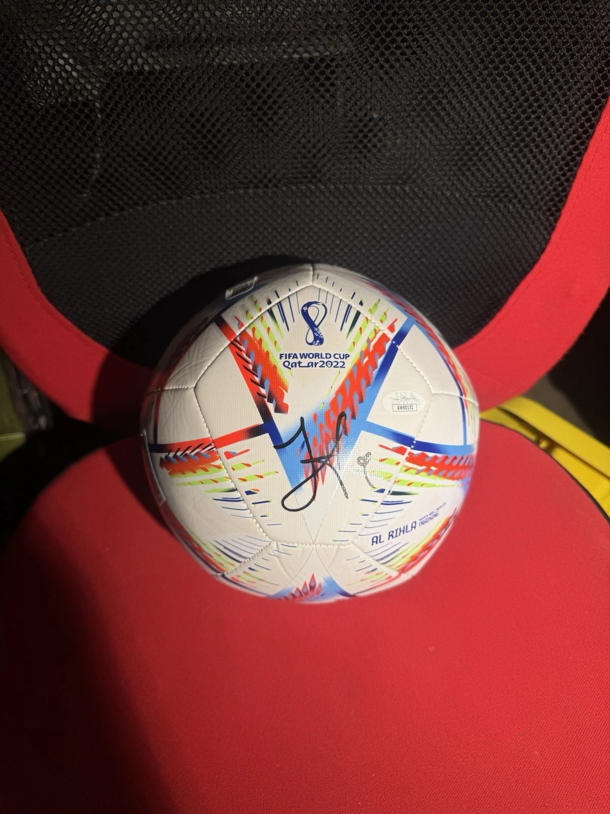 Julian Alvarez Argentina National Signed 2022 FIFA World Cup Soccer Ball JSA COA