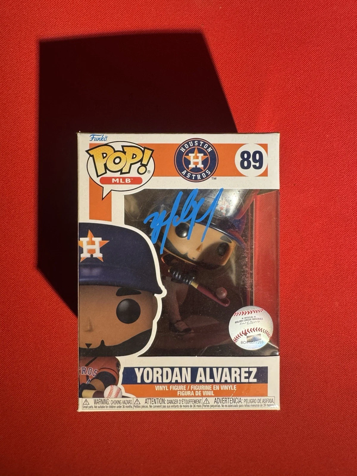 Yordan Alvarez Houston Astros Autographed Funko Pop #89 JSA COA