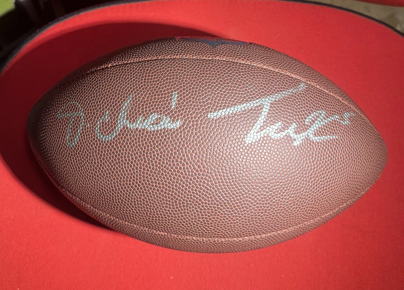 Ja'Marr Chase Tee Higgins Cincinnati Bengals Dual Signed Football JSA COA