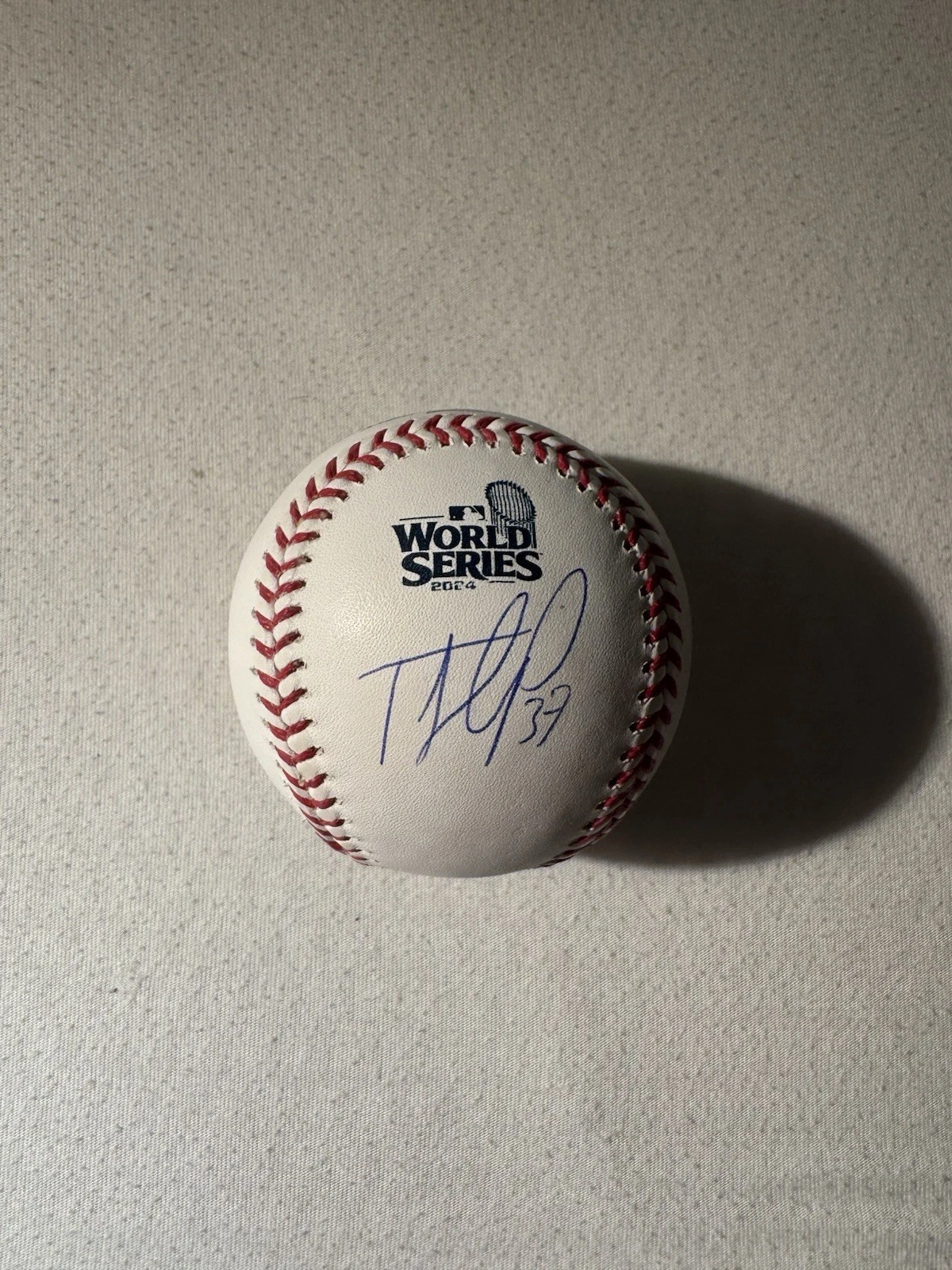 Teoscar Hernandez Dodgers Signed 2024 World Series Baseball BAS COA