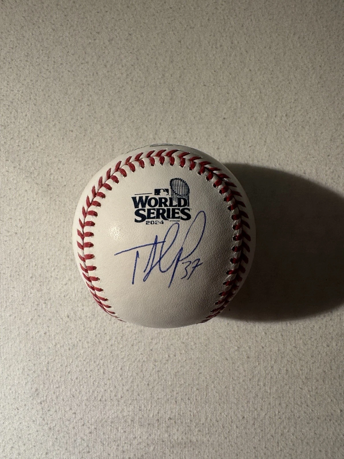 Teoscar Hernandez Dodgers Signed 2024 World Series Baseball BAS COA