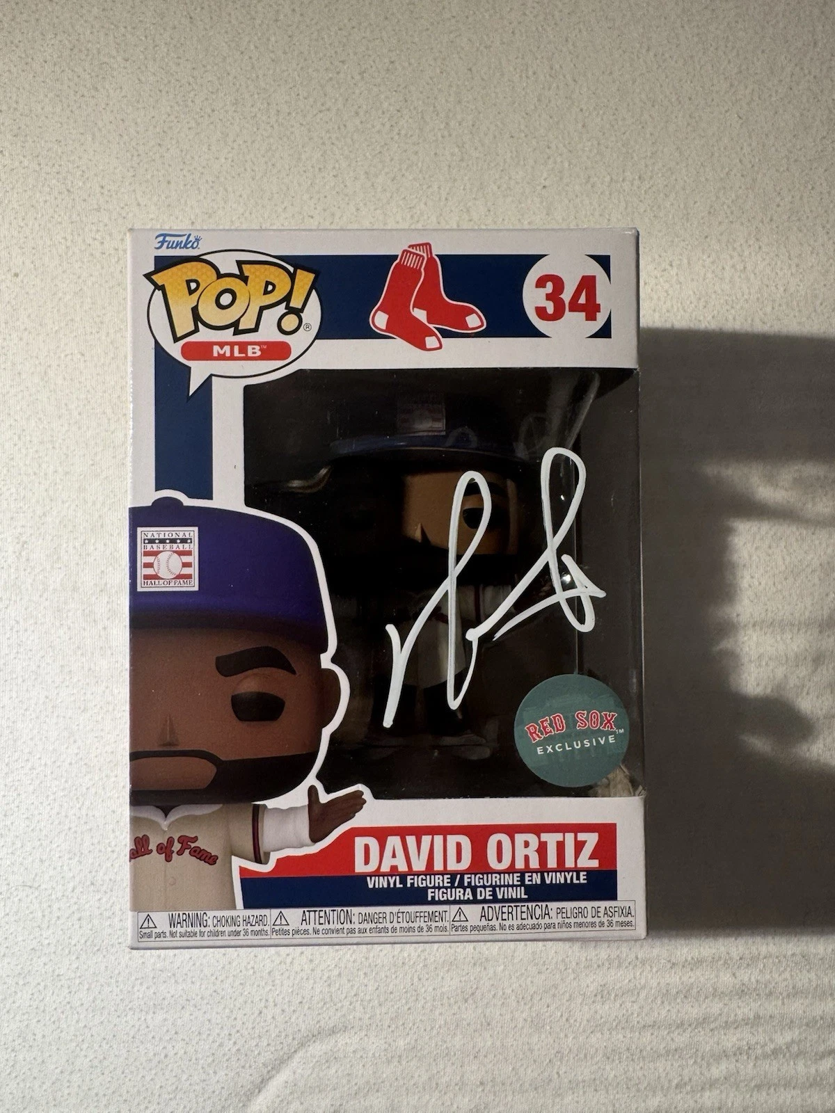 David Ortiz Boston Red Sox Signed Funko Pop HOF LEGEND BAS COA