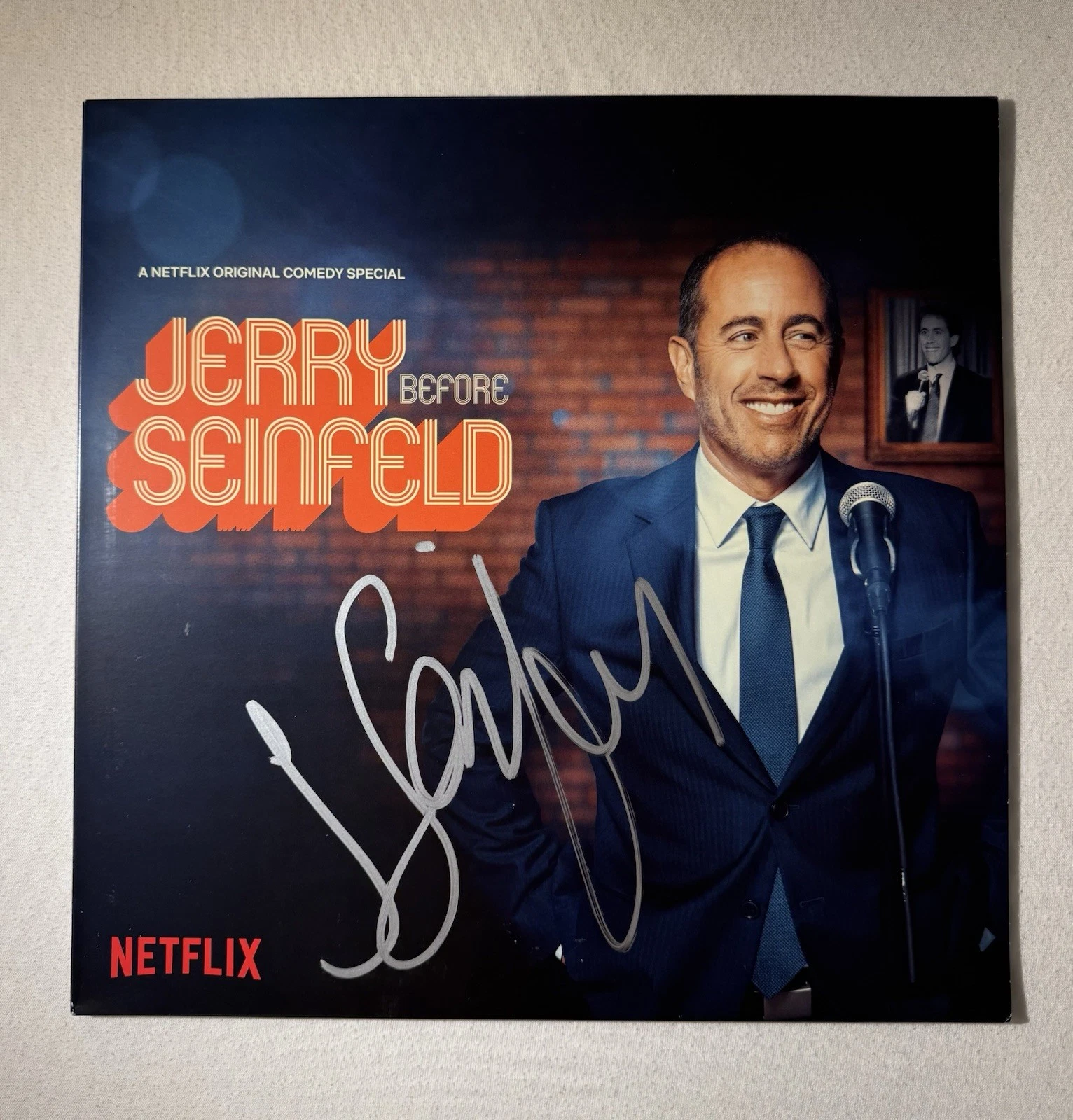 Jerry Seinfeld Before Netflix Comedy Special Signed Vinyl Record Beckett BAS COA