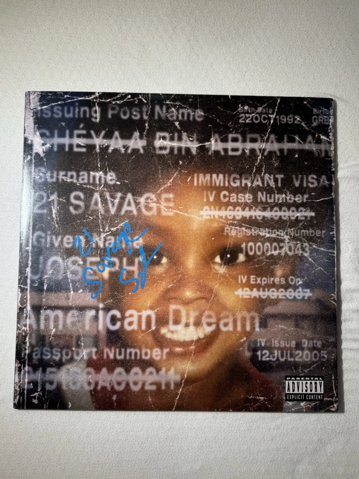 21 Savage Rapper Signed American Dream Vinyl Record Redrum Beckett